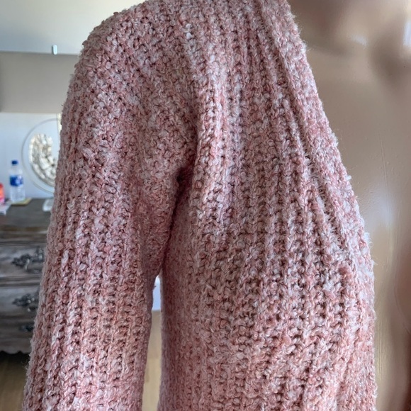 BB DAKOTA COFFEE DATE OVERSIZED CARDI- MAUVE ROSE - Picture 5 of 8